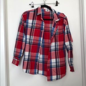 Hand knit patriots flannel